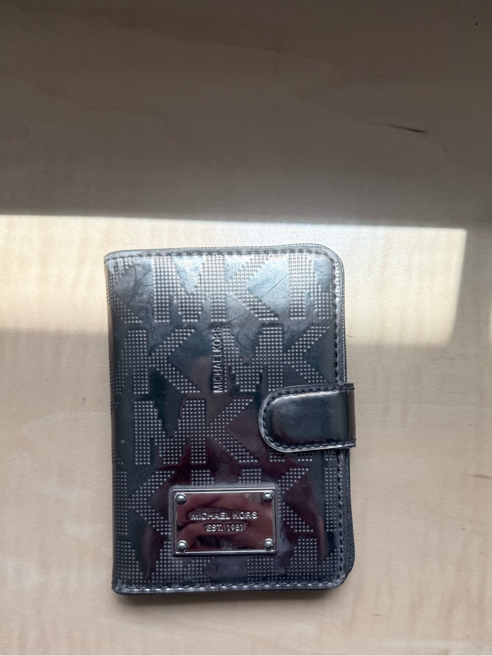 Michael Kors Black MK Logo Wallet Phone Case